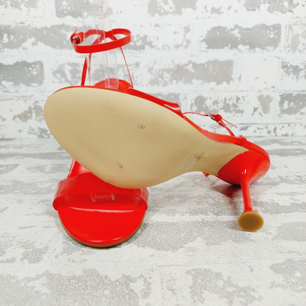 New Marc Fisher Calisty Red Strappy Heeled Sandal B327 - Picture 9 of 11